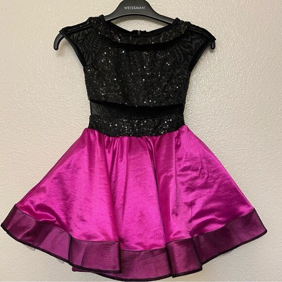 Weissman Dance costume hot pink tutu ballet jazz dress leotard ANNA SUN 10138 SC - Picture 2 of 11